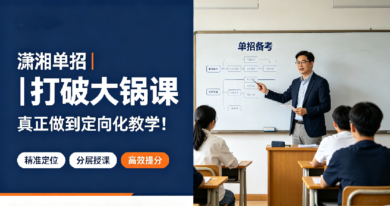潇湘单招｜打破大锅课，真正做到定向化教学！